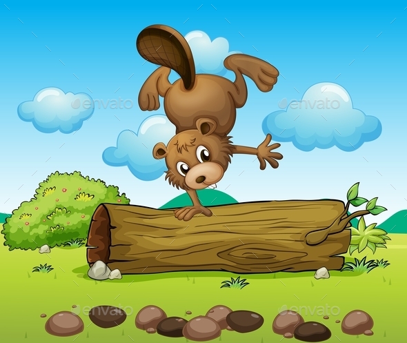 GraphicRiver A Playful Beaver 9552805 GraphicRiver A Playful Beaver 9552805