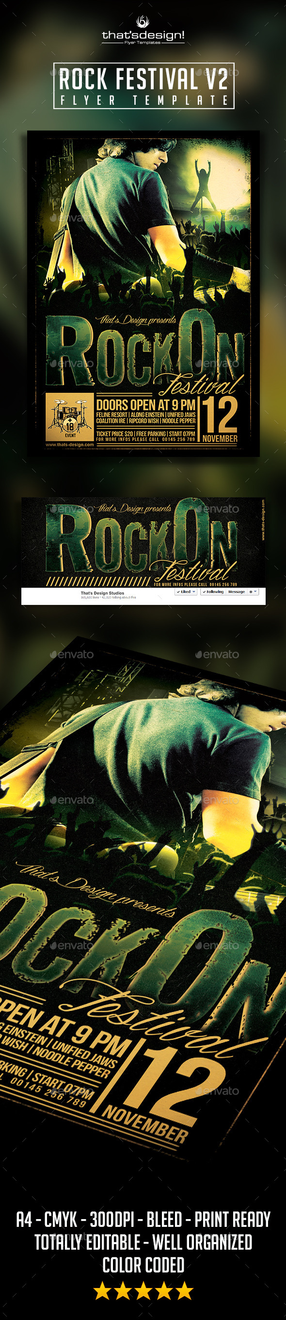 GraphicRiver Rock Festival Flyer Template V2 9552891 GraphicRiver Rock Festival Flyer Template V2 9552891