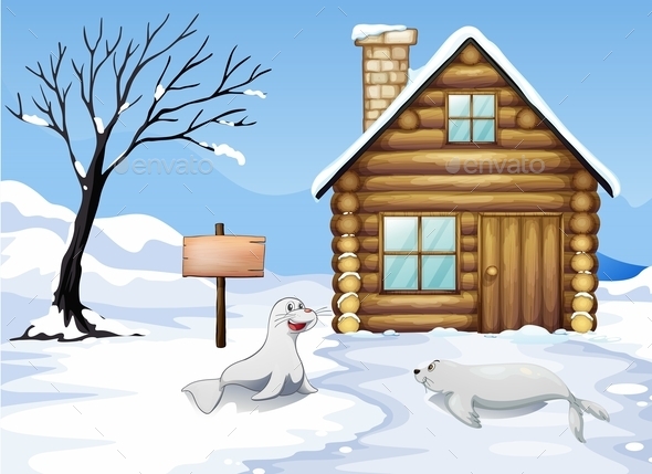 GraphicRiver A Wooden Signboard in the Snow 9552922 GraphicRiver A Wooden Signboard in the Snow 9552922