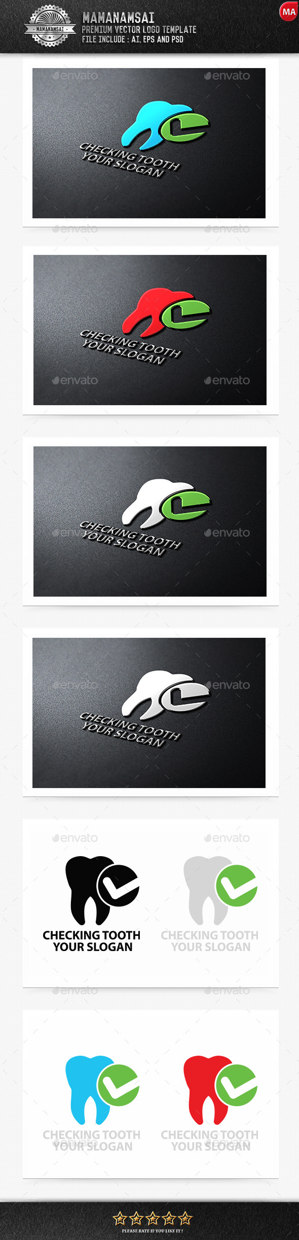 GraphicRiver Checking Tooth Logo 9553393 GraphicRiver Checking Tooth Logo 9553393