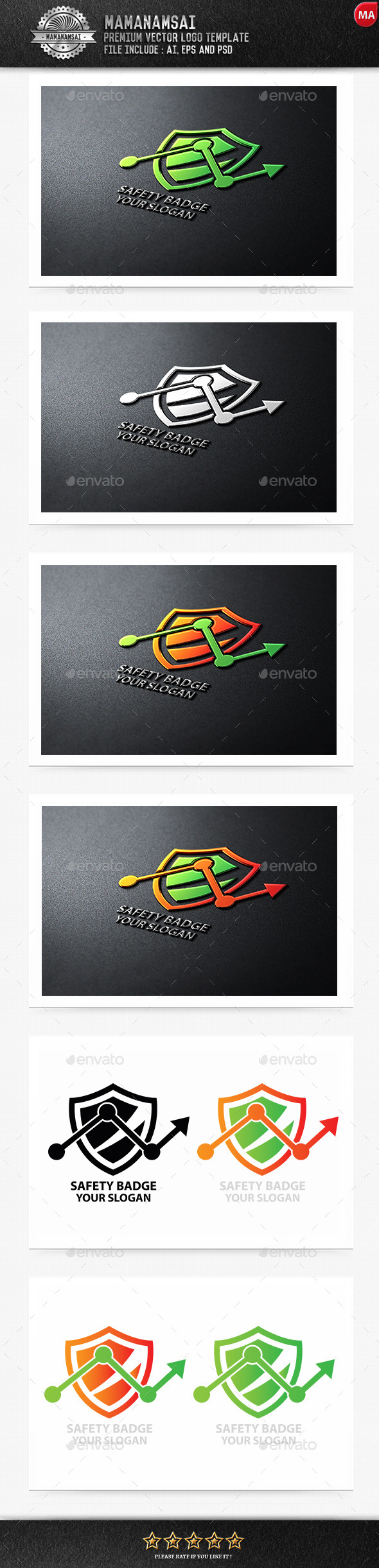 GraphicRiver Safety Badge Logo 9553538 GraphicRiver Safety Badge Logo 9553538
