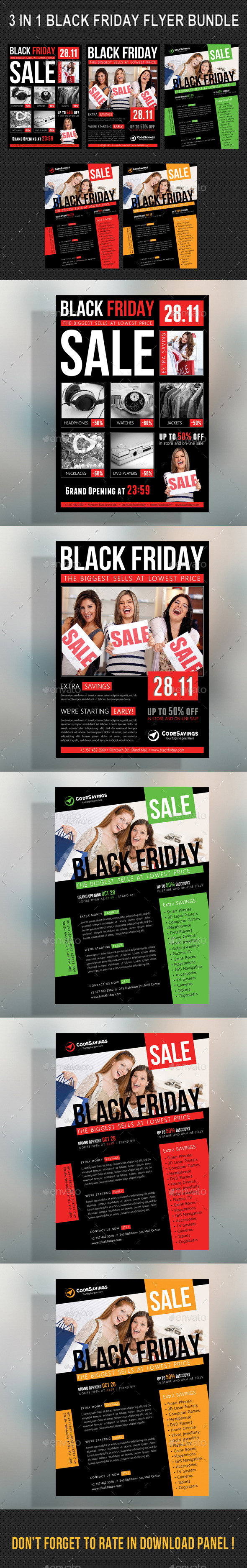 GraphicRiver 3 in 1 Black Friday Flyer Bundle 9553893 GraphicRiver 3 in 1 Black Friday Flyer Bundle 9553893