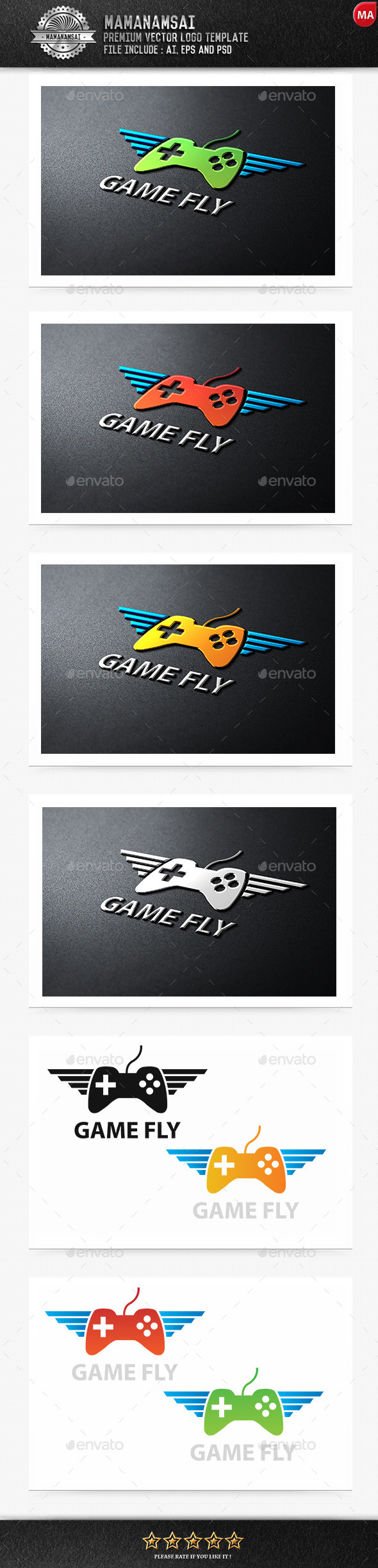GraphicRiver Game Fly Logo 9554238 GraphicRiver Game Fly Logo 9554238