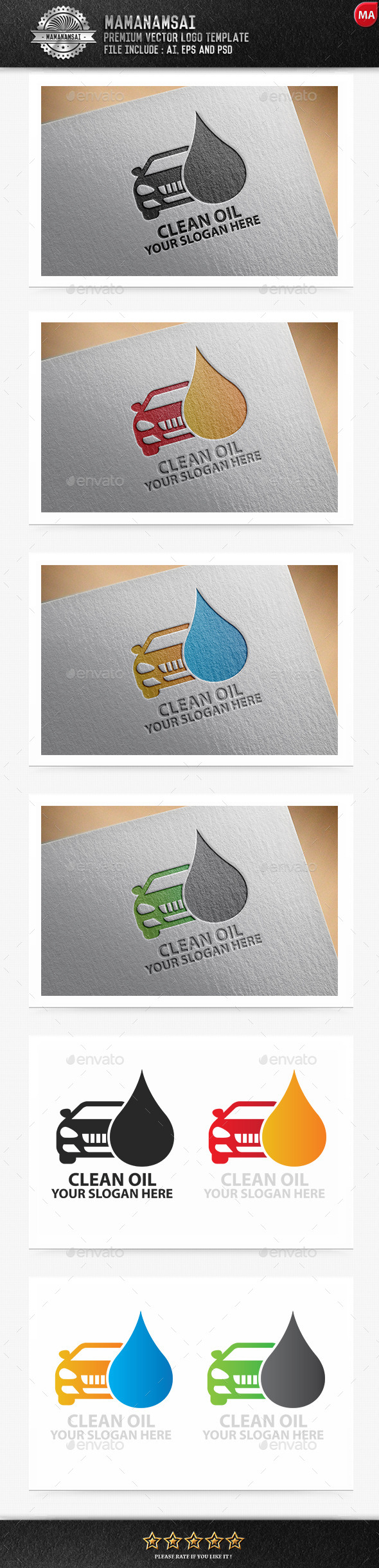 GraphicRiver Clean Oil Logo 9554897 GraphicRiver Clean Oil Logo 9554897