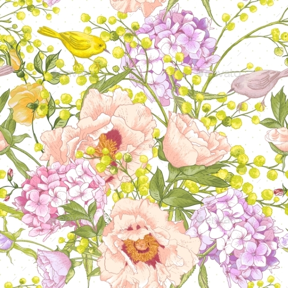 GraphicRiver Gentle Spring Floral Seamless Background 9555152 GraphicRiver Gentle Spring Floral Seamless Background 9555152