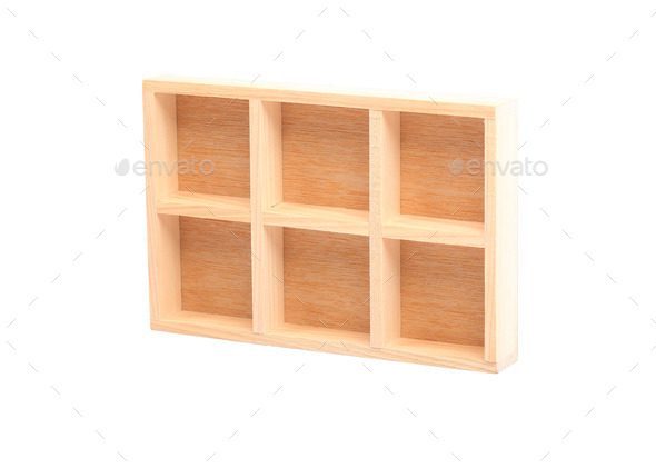 wood shelves isolated on white background (Misc) Photo Download