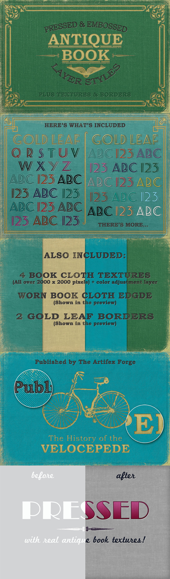 Pressed Antique Book Styles& Backgrounds & Borders Pressed Antique Book Styles& Backgrounds & Borders
