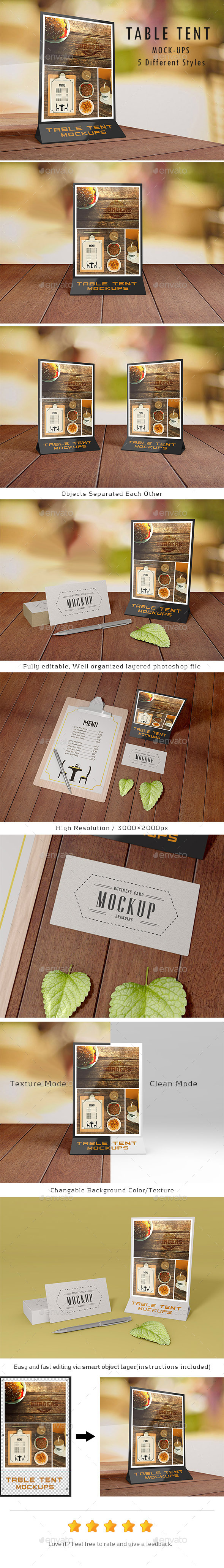 GraphicRiver Table Tent Mock-Ups 9557723 GraphicRiver Table Tent Mock-Ups 9557723