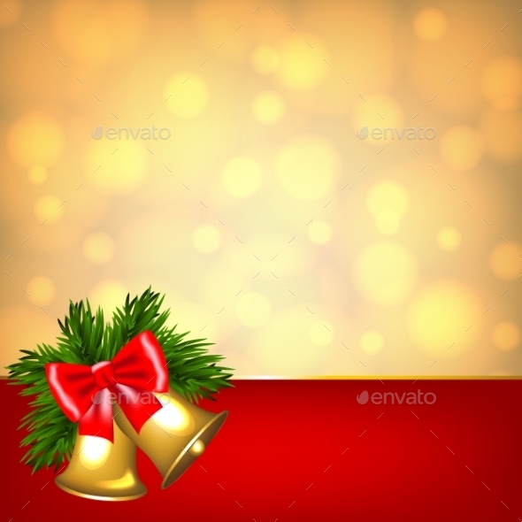 Bells on Golden Background (Christmas)