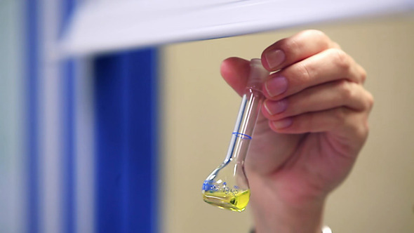 Small Flask in a Female Hand Small Flask in a Female Hand