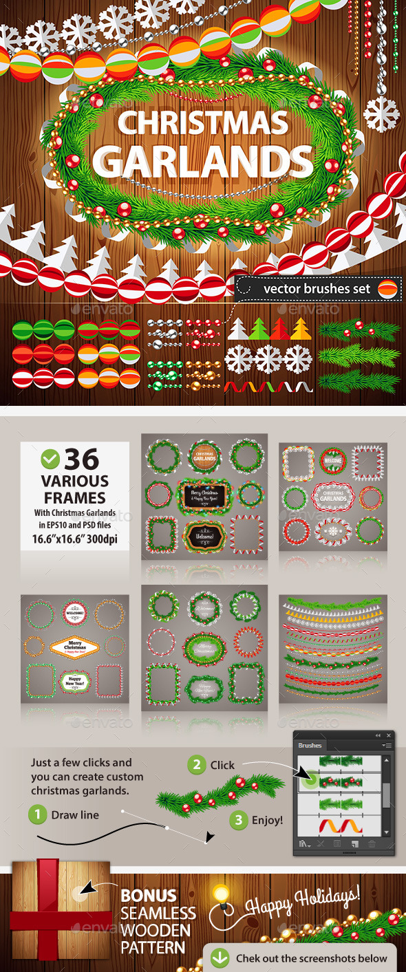 GraphicRiver Christmas Garlands Set for Celebratory Design 9559139 GraphicRiver Christmas Garlands Set for Celebratory Design 9559139