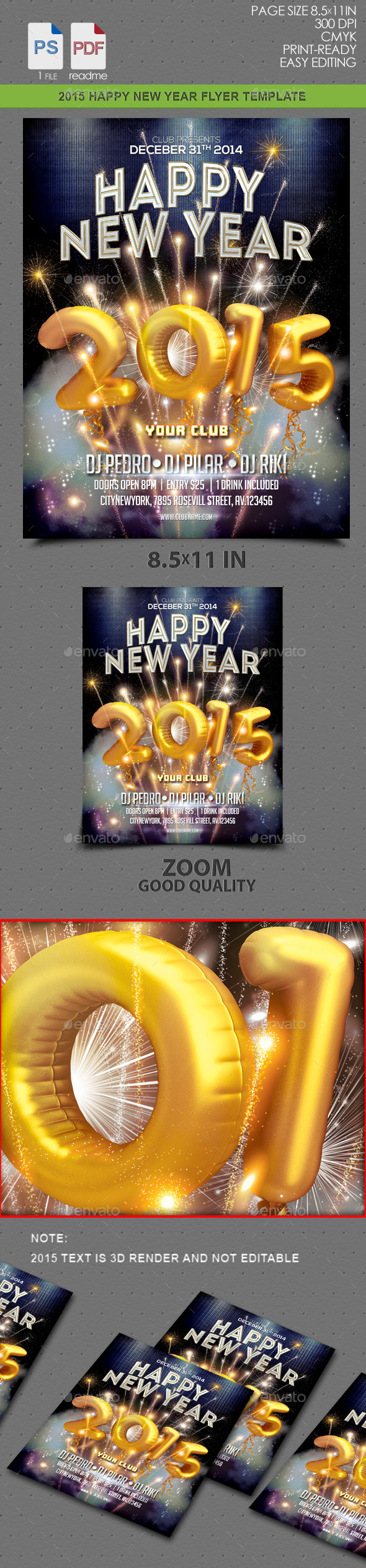 GraphicRiver 2015 HAPPY NEW YEAR FLYER 9469974 GraphicRiver 2015 HAPPY NEW YEAR FLYER 9469974