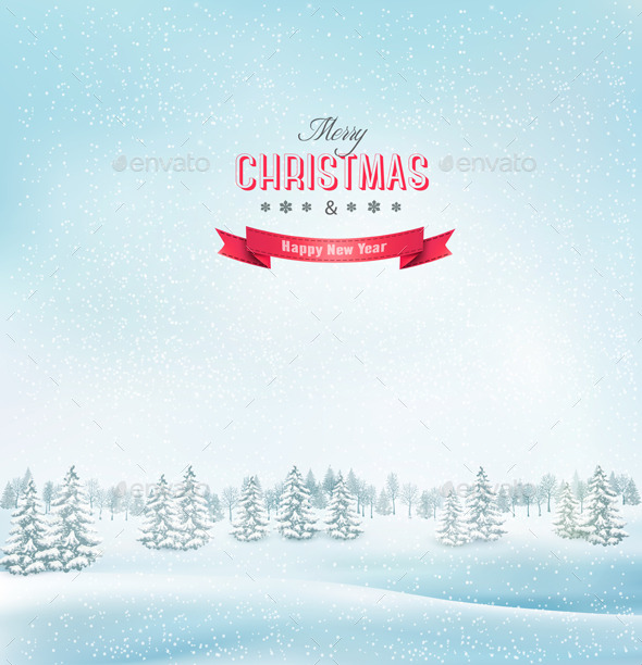 GraphicRiver Christmas Winter Landscape Background 9559631 GraphicRiver Christmas Winter Landscape Background 9559631