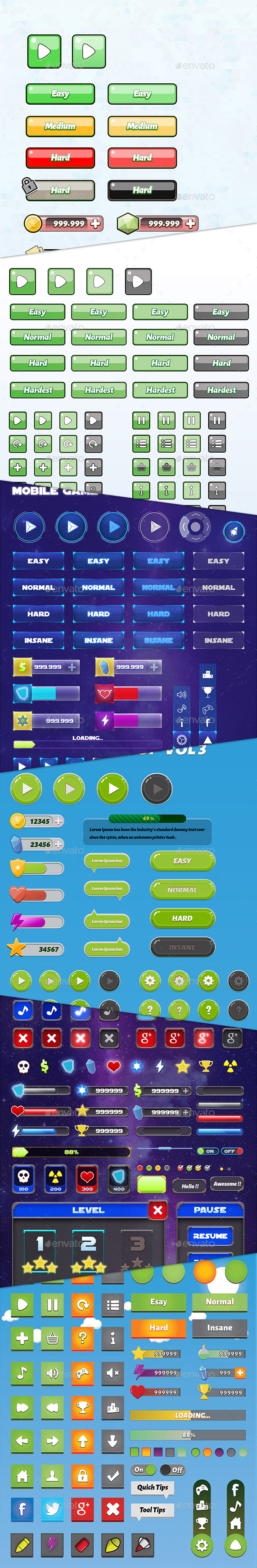 GraphicRiver Mobile Game Gui Bundle 01 9561314 GraphicRiver Mobile Game Gui Bundle 01 9561314