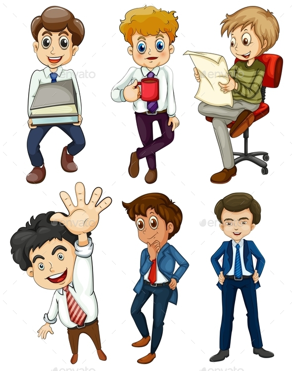 GraphicRiver Six Businessmen 9561346 GraphicRiver Six Businessmen 9561346
