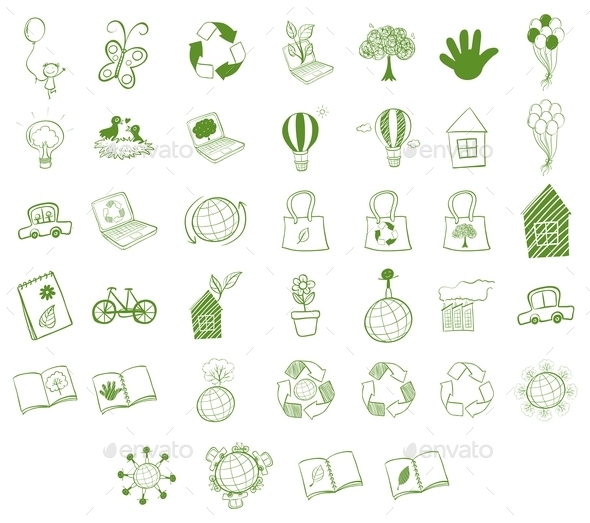 GraphicRiver Different Eco-Friendly Objects 9561421 GraphicRiver Different Eco-Friendly Objects 9561421