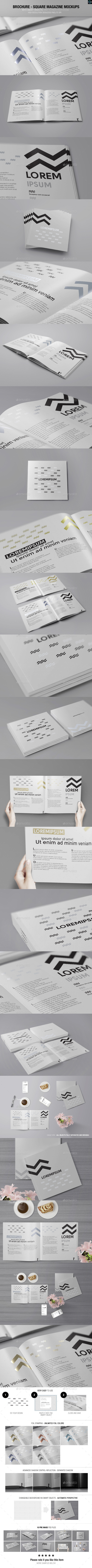 Brochure Square Magazine Mockups Brochure Square Magazine Mockups