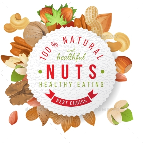 Nuts Label with Type Design Nuts Label with Type Design