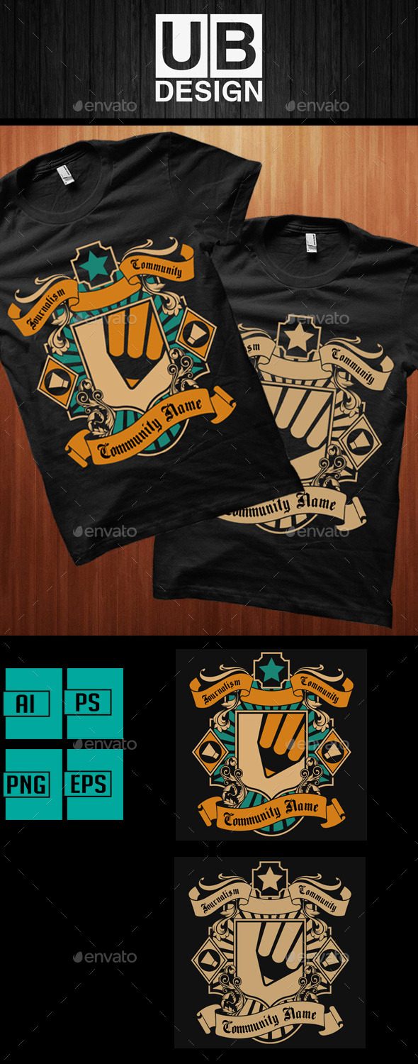 GraphicRiver Journalism Community Shirt 9562589 GraphicRiver Journalism Community Shirt 9562589