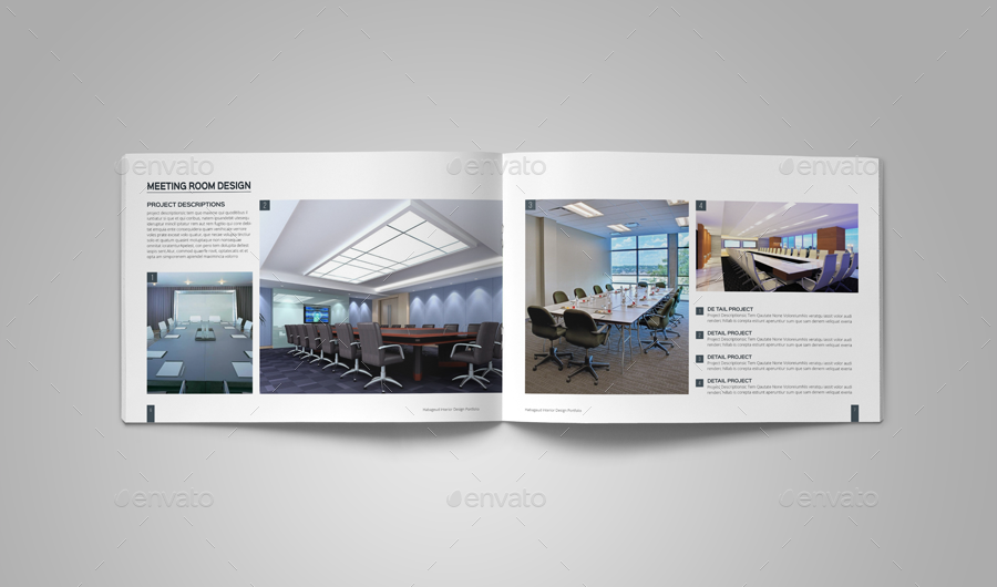 Interior Design Portfolio Template By Habageud Graphicriver Interior Design Portfolio Templates Free