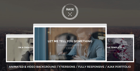 Race - Creative One Page Template - Portfolio Creative