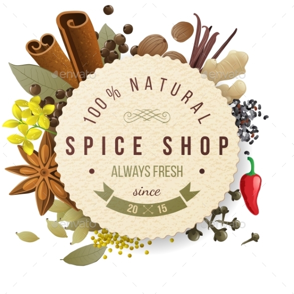 GraphicRiver Spice Shop Emblem 9571684 GraphicRiver Spice Shop Emblem 9571684
