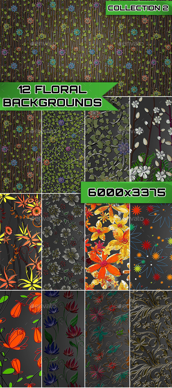 GraphicRiver 12 Floral Backgrounds Collection 2 9573341 GraphicRiver 12 Floral Backgrounds Collection 2 9573341