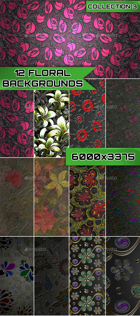 GraphicRiver 12 Floral Backgrounds Collection 3 9573583 GraphicRiver 12 Floral Backgrounds Collection 3 9573583
