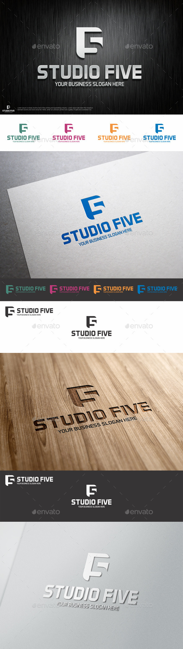GraphicRiver Studio Five Logo Shape 9575376 GraphicRiver Studio Five Logo Shape 9575376