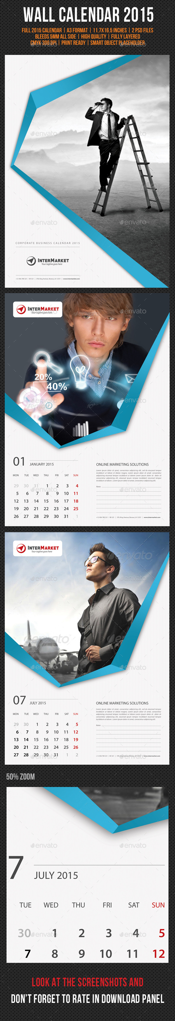 GraphicRiver Corporate Wall Calendar 2015 V02 9575512 GraphicRiver Corporate Wall Calendar 2015 V02 9575512