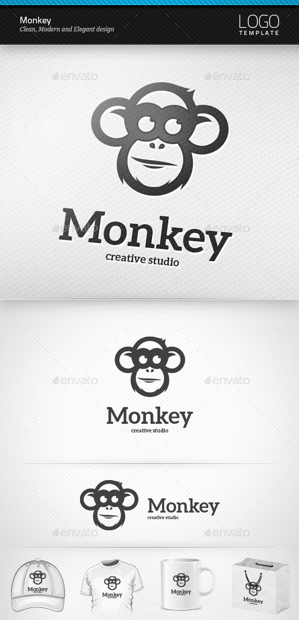 GraphicRiver Monkey Logo 9575619 GraphicRiver Monkey Logo 9575619
