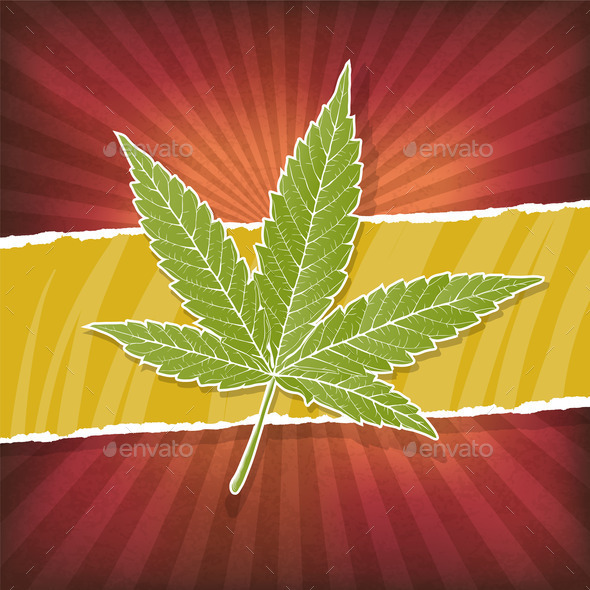 Background with cannabis leaf and rasta colors (Misc) Photo Download