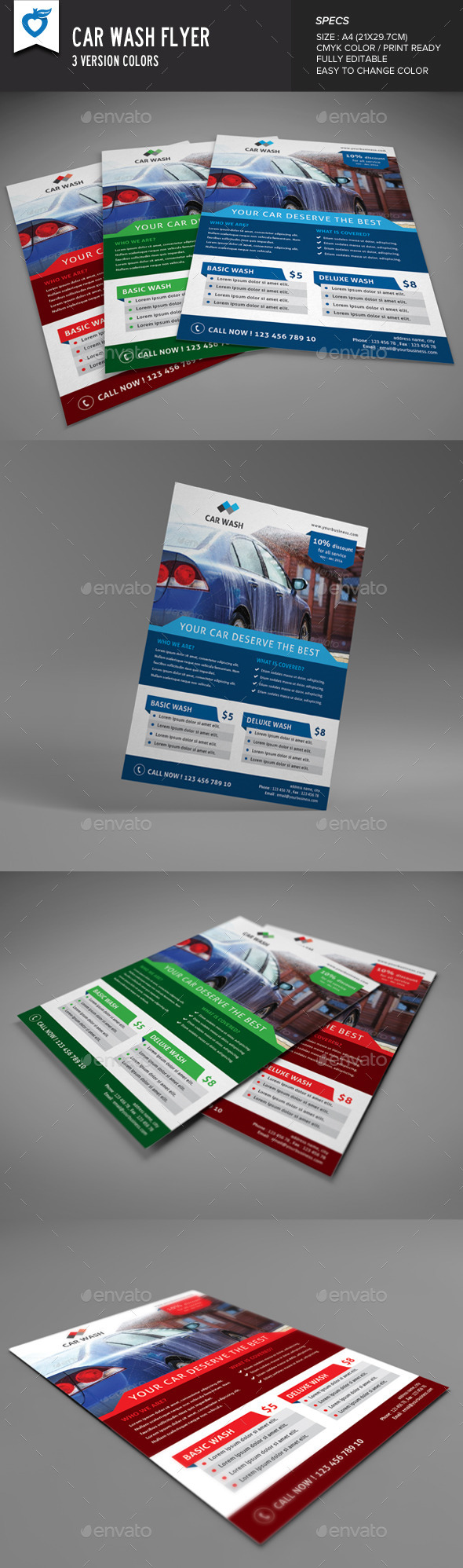 GraphicRiver Car Wash Flyer 9575729 GraphicRiver Car Wash Flyer 9575729