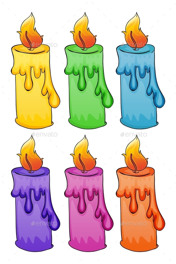 GraphicRiver Set of Isolated Candles 9576328 GraphicRiver Set of Isolated Candles 9576328