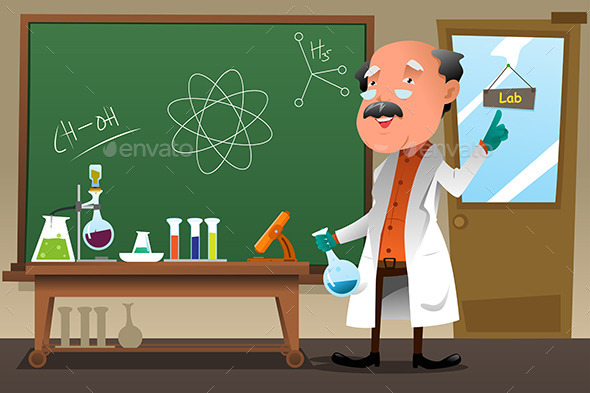 GraphicRiver Chemistry Professor Working at the Lab 9577123 GraphicRiver Chemistry Professor Working at the Lab 9577123