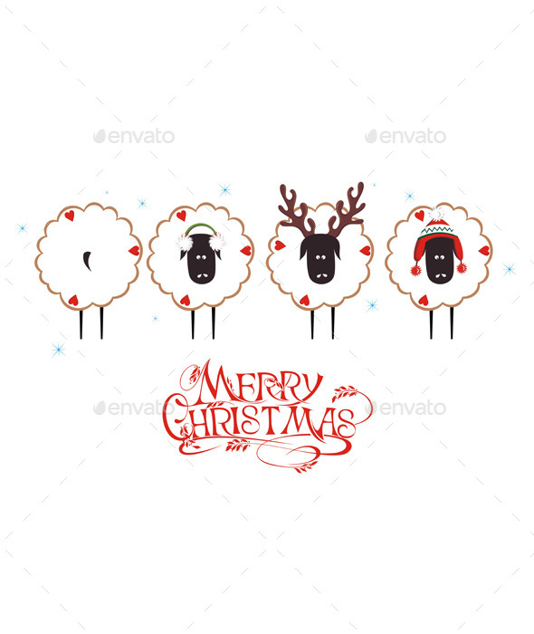 GraphicRiver Christmas Sheep 9579069 GraphicRiver Christmas Sheep 9579069