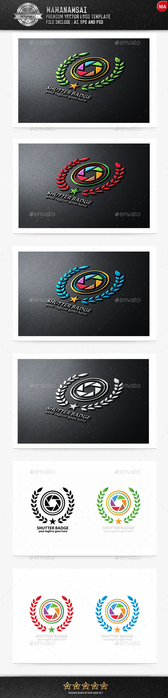 GraphicRiver Shutter Badge Logo 9581661 GraphicRiver Shutter Badge Logo 9581661