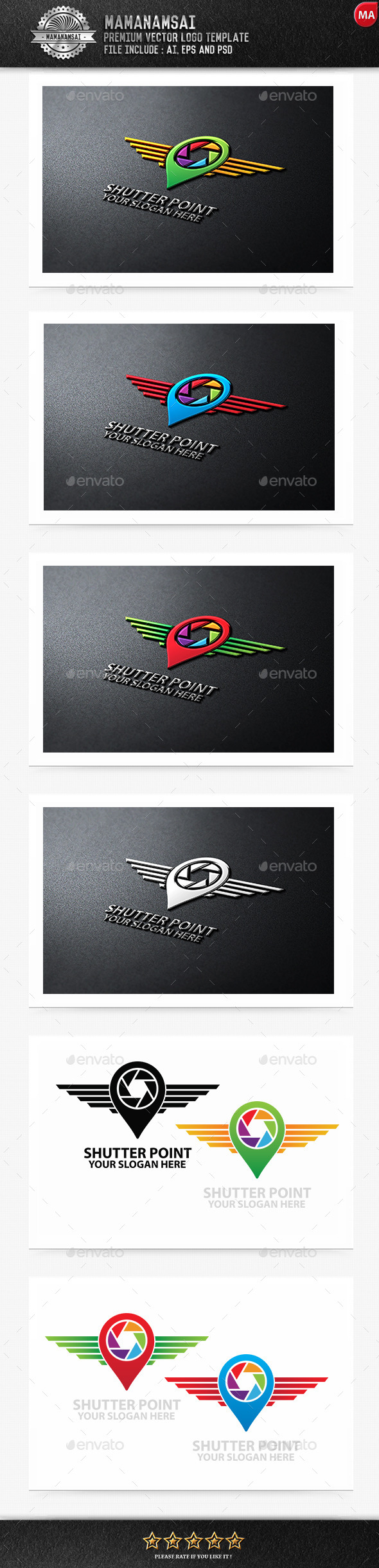 GraphicRiver Shutter Point Logo 9582231 GraphicRiver Shutter Point Logo 9582231