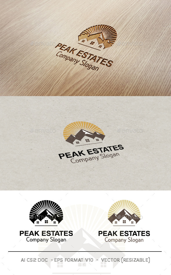 GraphicRiver Peak Estates Logo 9582817 GraphicRiver Peak Estates Logo 9582817