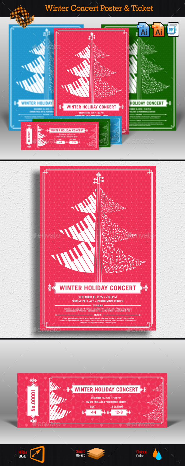 GraphicRiver Winter Holiday Concert Flyer & Ticket 9583166 GraphicRiver Winter Holiday Concert Flyer & Ticket 9583166