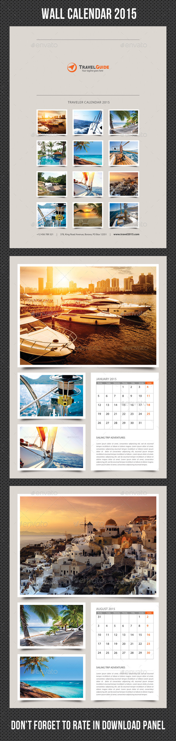 GraphicRiver Wall Calendar 2015 V20 9583665 GraphicRiver Wall Calendar 2015 V20 9583665