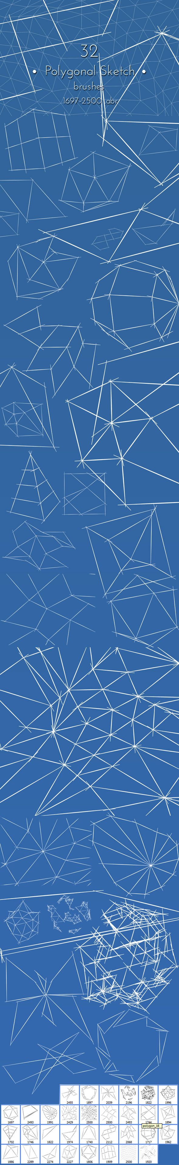 GraphicRiver Polygonal Photoshop Brushes 9584058 GraphicRiver Polygonal Photoshop Brushes 9584058