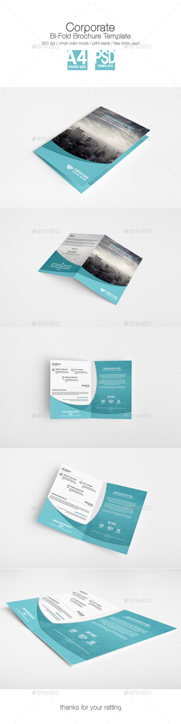 Corporate Bi-Fold Brochure Template (Corporate)