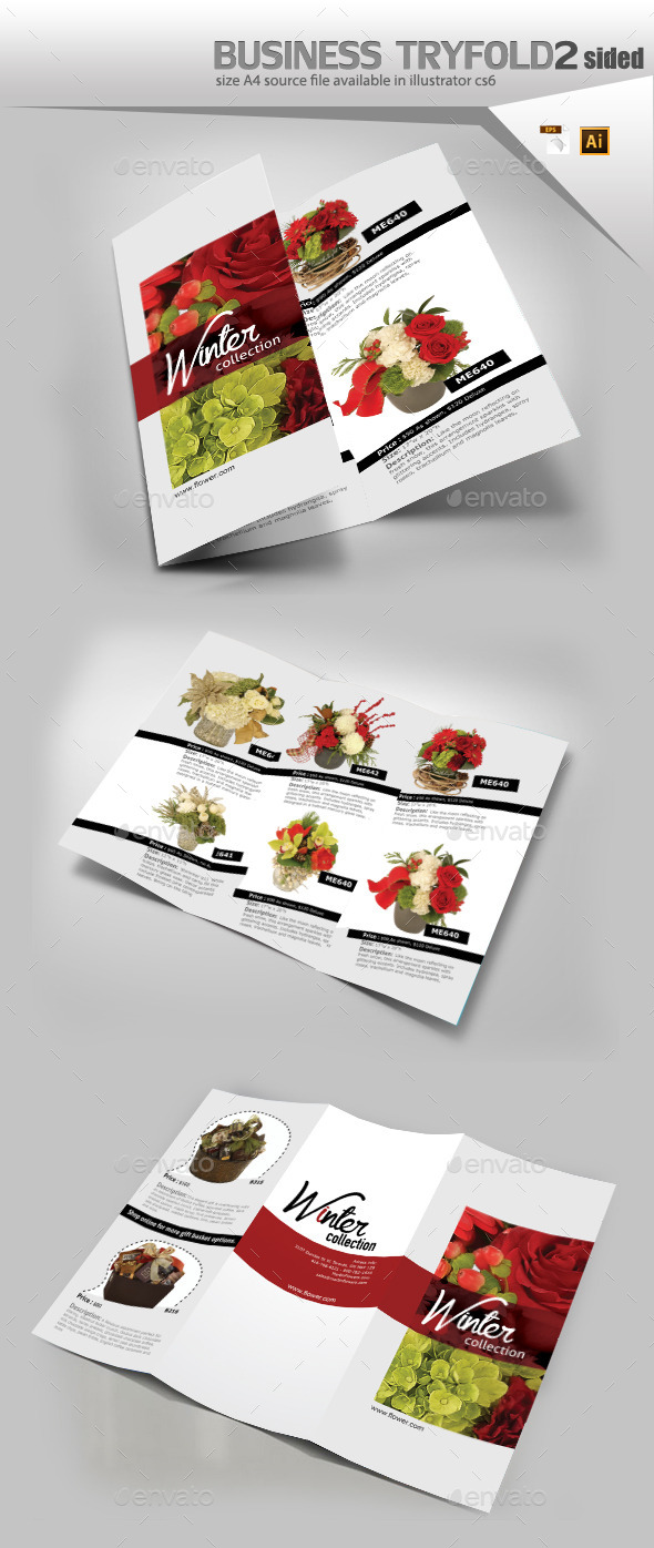 GraphicRiver Bouquet Of Flowers Brochure Template 9584487 GraphicRiver Bouquet Of Flowers Brochure Template 9584487