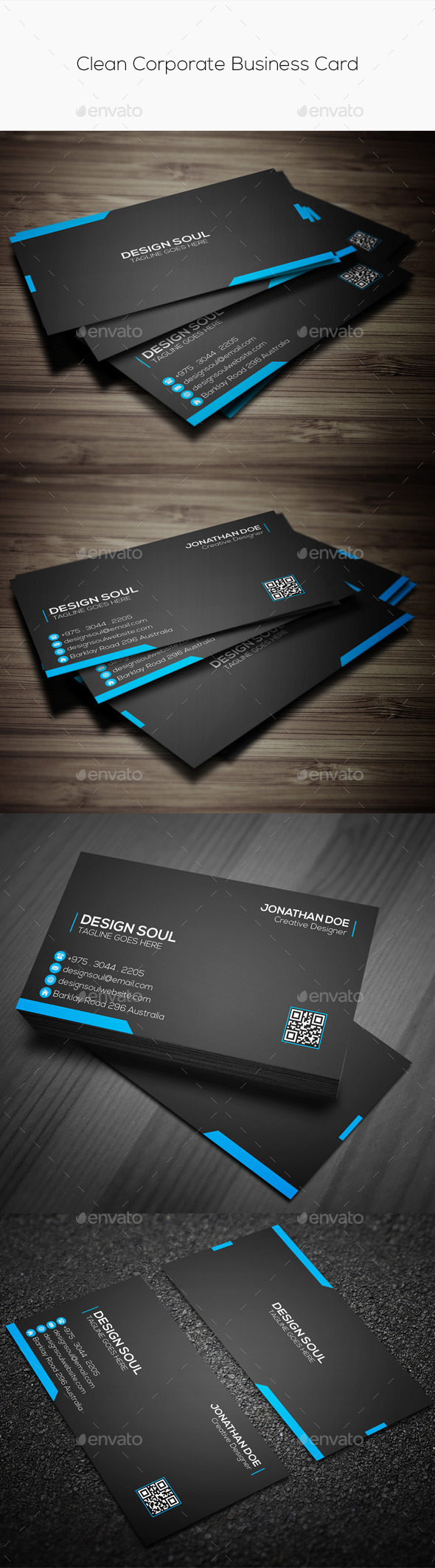 Clean Corporate Business Card Clean Corporate Business Card