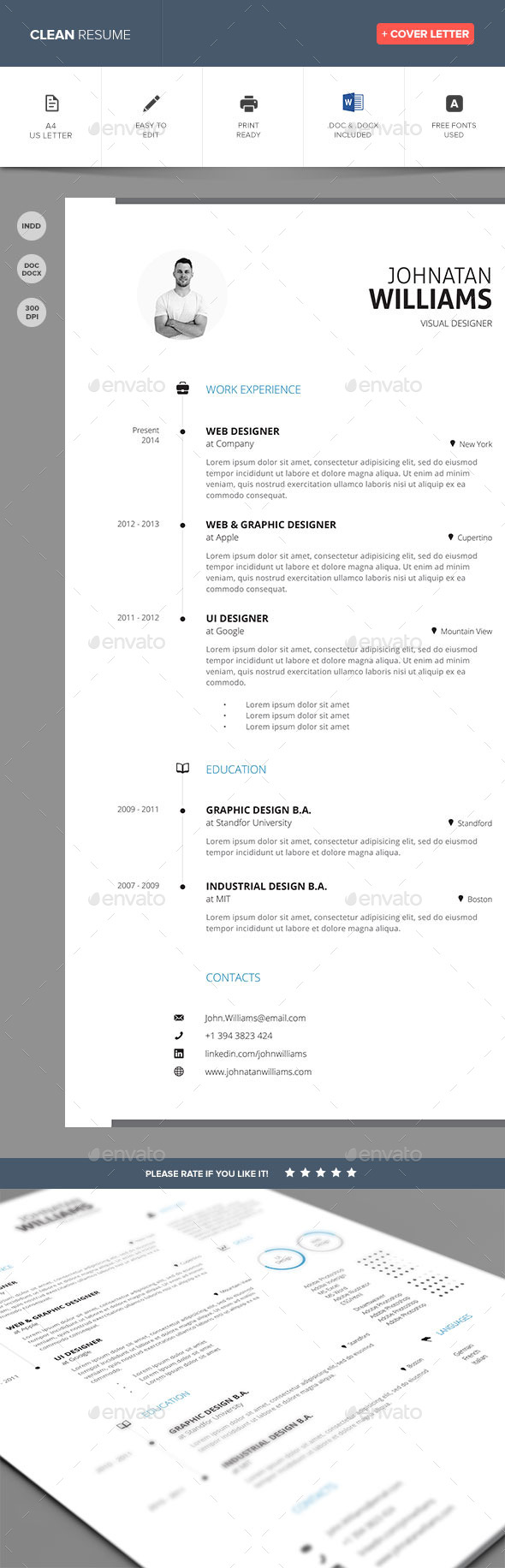 Clean Resume Vol. 2 (Resumes)