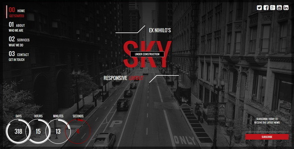 Sky Responsive Coming Soon Page Sky Responsive Coming Soon Page