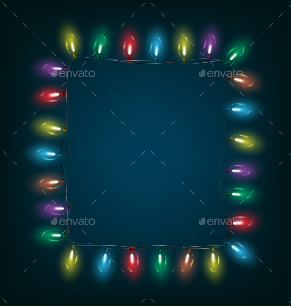 GraphicRiver Christmas Lights Garland 9587889 GraphicRiver Christmas Lights Garland 9587889