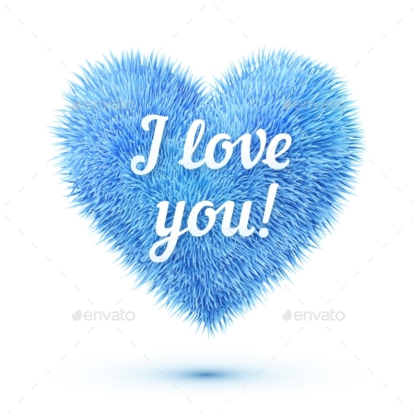 GraphicRiver Fluffy Heart with I Love You 9588477 GraphicRiver Fluffy Heart with I Love You 9588477