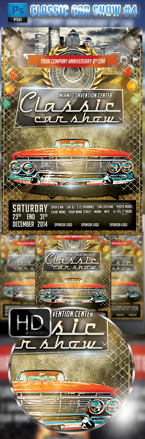 GraphicRiver Classic Car Show Flyer #4 9588684 GraphicRiver Classic Car Show Flyer #4 9588684
